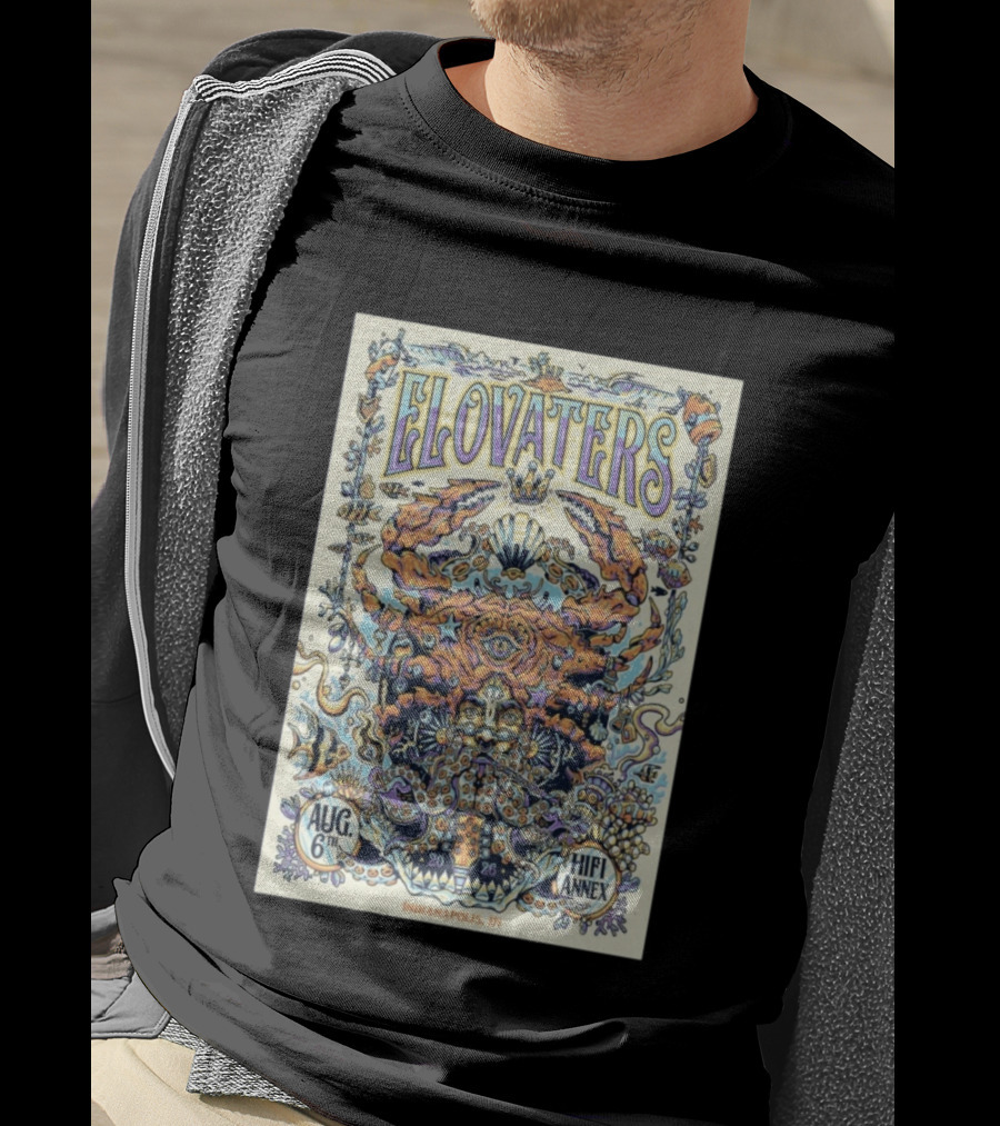 The Elovaters Aug 6 2026 Indianapolis IN Hifi Annex Tour T-Shirt