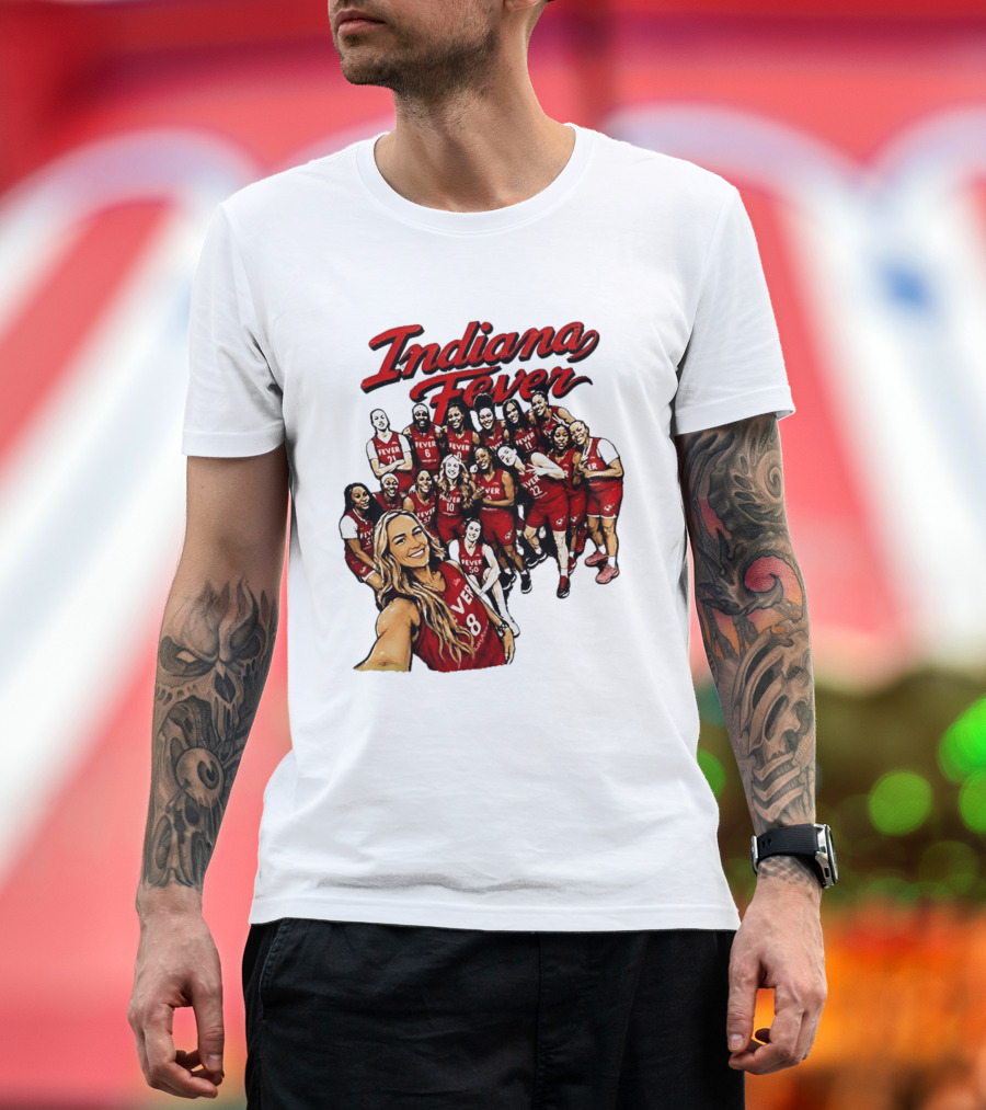 Indiana Fever Team Selfie Caitlin Clark Sophie Cunningham T-Shirt