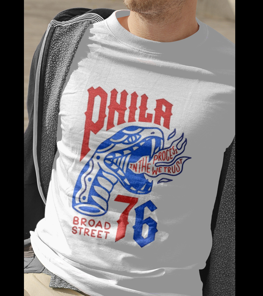 Phila 76 Broad Street In The Process We Trust Serpent T-Shirt