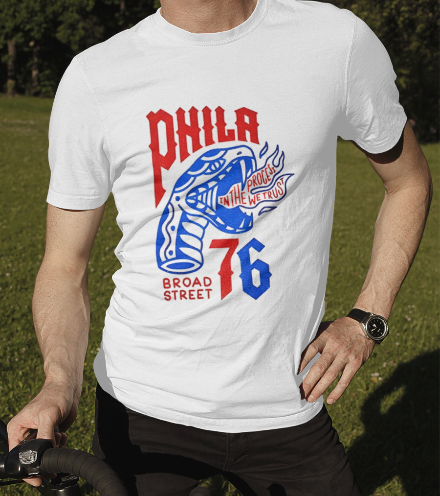 Phila 76 Broad Street In The Process We Trust Serpent T-Shirt
