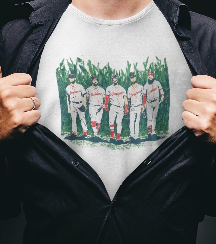 Cleveland Guardians Field Of Dreams Game 2026 Is This Heaven Baseball Players Walking In Cornfield T-Shirt