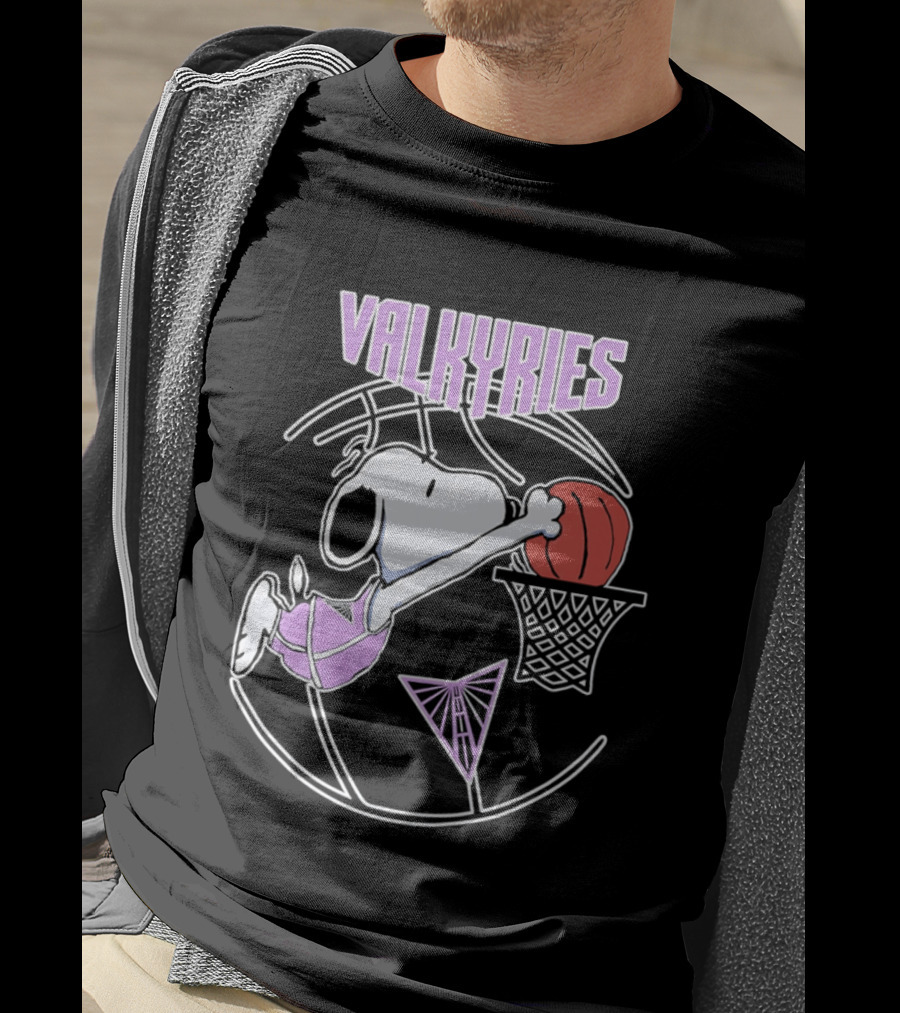 Valkyries Snoopy Basketball Slam Dunk T-Shirt