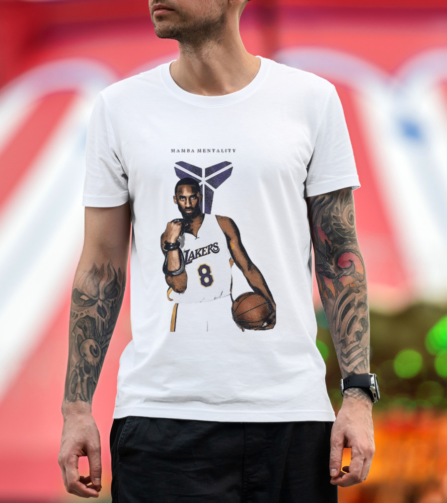 Kobe Bryant Mamba Mentality Los Angeles Lakers 8 Basketball Player T-Shirt