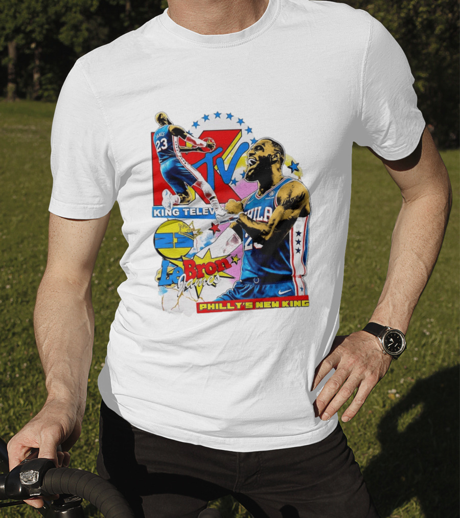 LeBron James MTV King Television Philly's New King Philadelphia 76ers T-Shirt