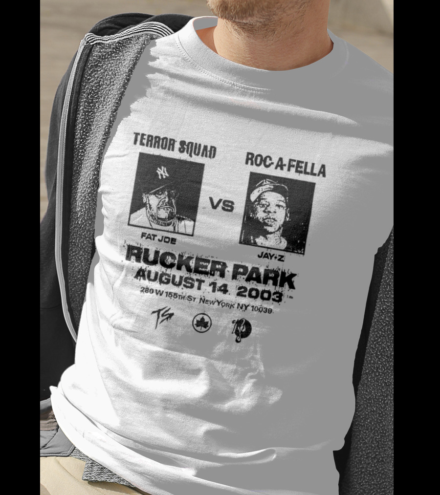 Terror Squad Fat Joe Vs Roc A Fella Jay Z Rucker Park August 30 2003 34th Annual Entertainer's Basketball Classic NYC T-Shirt