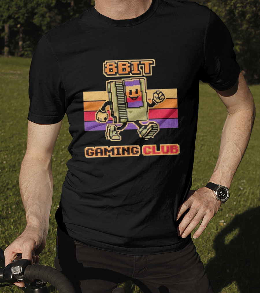 8bit Gaming Club Pixel Cartridge Retro Gamer T-Shirt