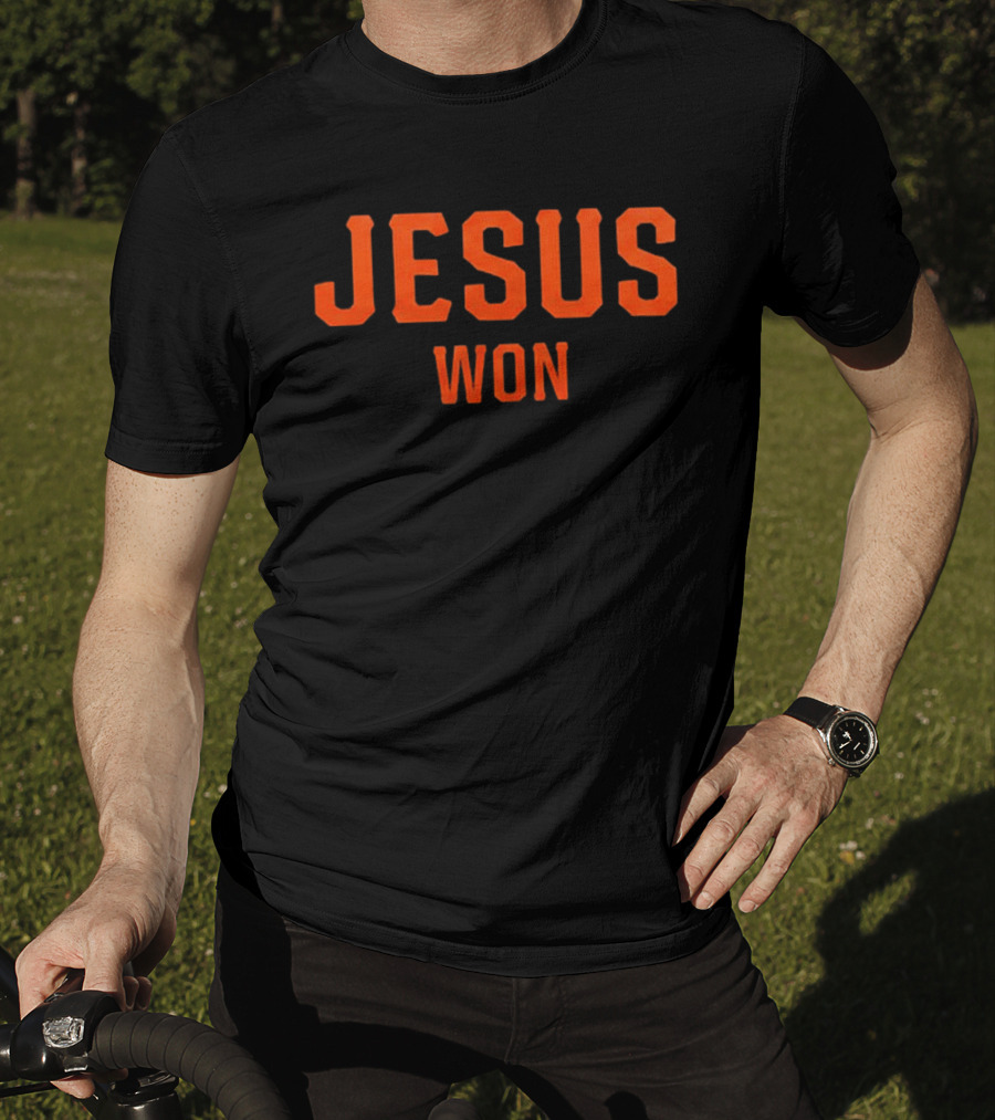 New York Giants 2026 Jesus Won Victory Celebration T-Shirt