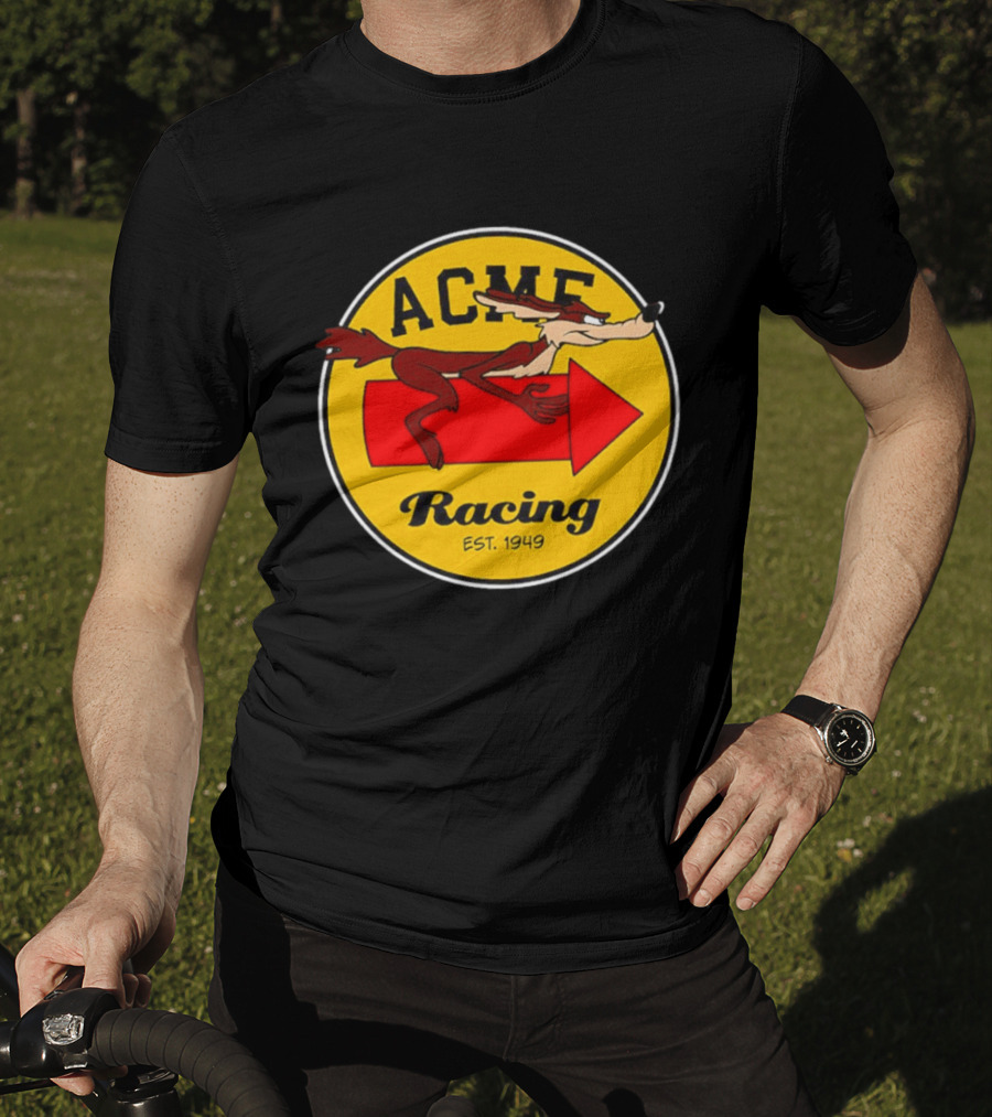 Acme Racing Wile E. Coyote Rocket Est 1949 Retro Cartoon T-Shirt