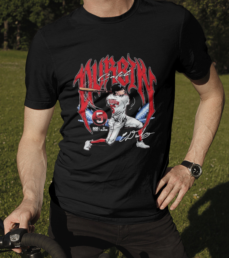 Caleb Durbin 5 Baseball Action Boston Stadium Lights 500 Level Players T-Shirt