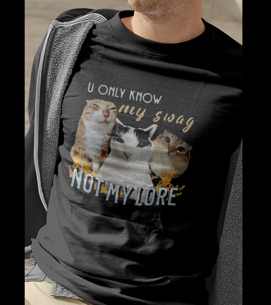 U Only Know My Swag Not My Lore Funny Cat Trio T-Shirt