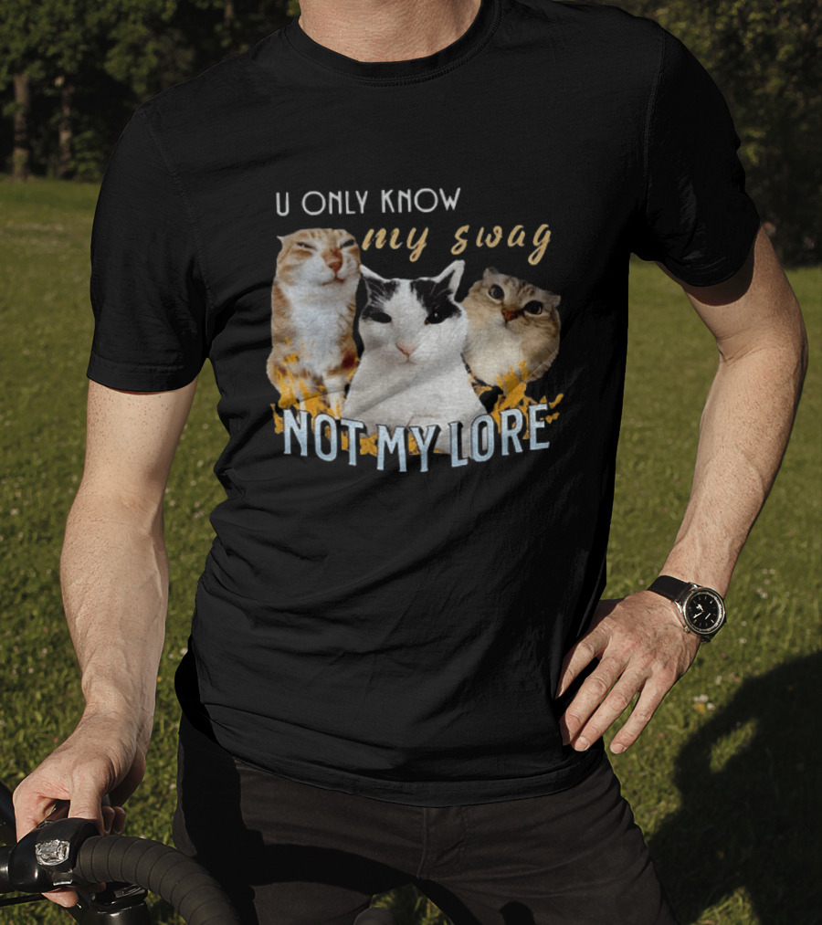 U Only Know My Swag Not My Lore Funny Cat Trio T-Shirt