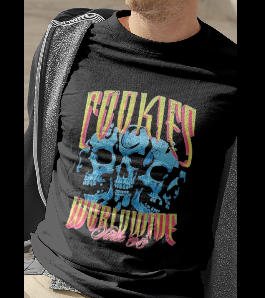 Cookies Worldwide Shattered Skulls Since 1989 T-Shirt