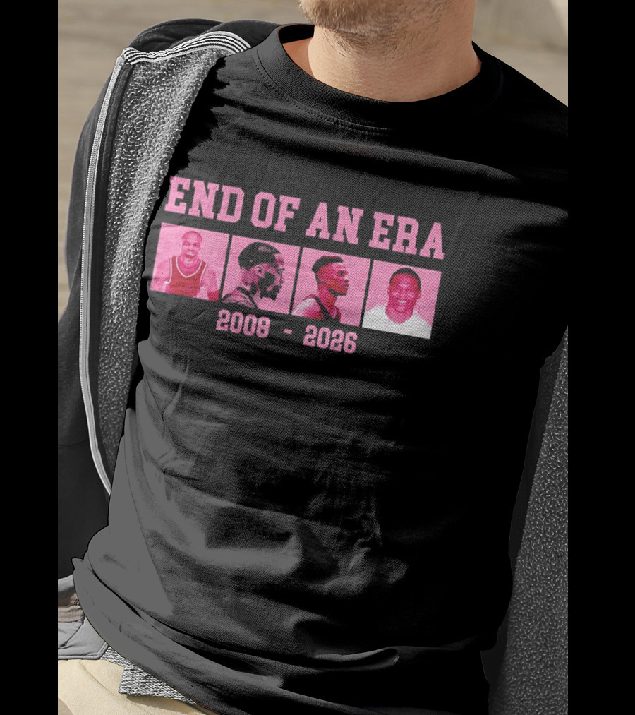 Russell Westbrook End Of An Era 2008 2026 Basketball Legends T-Shirt