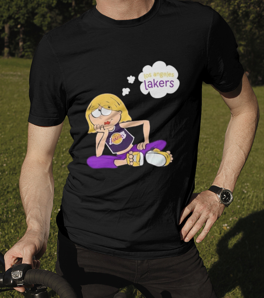Los Angeles Lakers Cartoon Girl Daydreaming Thought Bubble T-Shirt