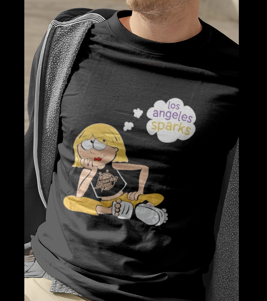 Los Angeles Sparks WNBA Blonde Girl With Astronaut Thought Bubble T-Shirt