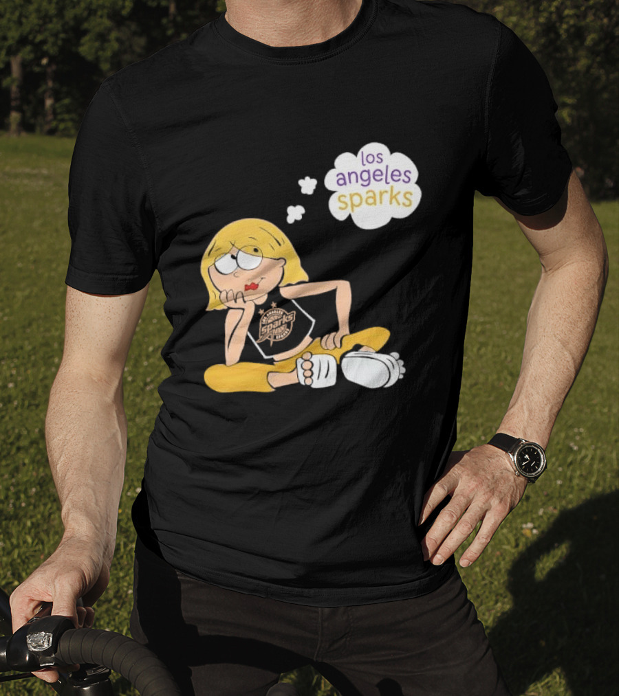 Los Angeles Sparks WNBA Blonde Girl With Astronaut Thought Bubble T-Shirt