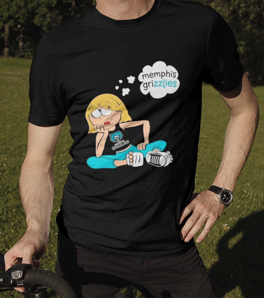 Memphis Grizzlies NBA Cartoon Blonde Girl Daydreaming Thought Bubble T-Shirt