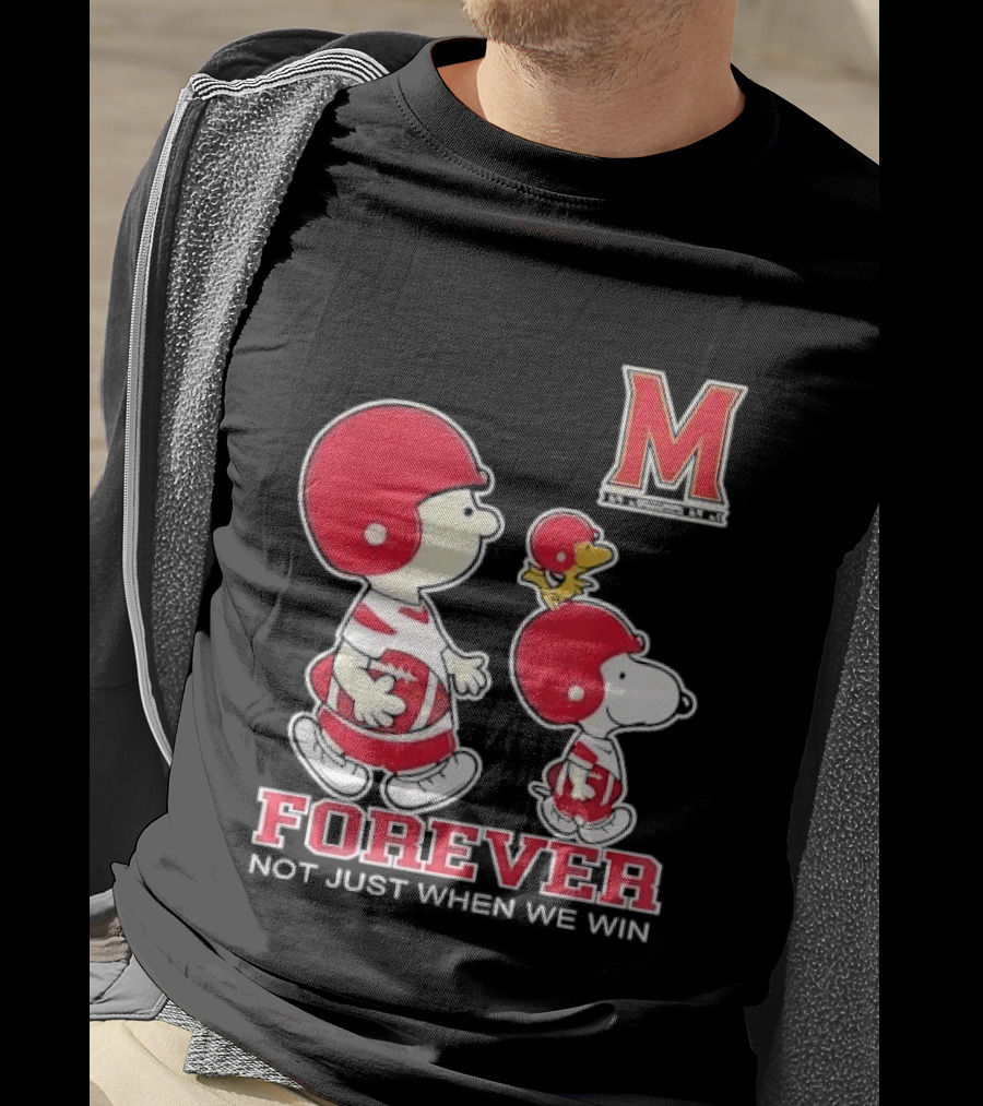 Charlie Brown And Snoopy Forever Loyalty Maryland Terrapins Fan T-Shirt
