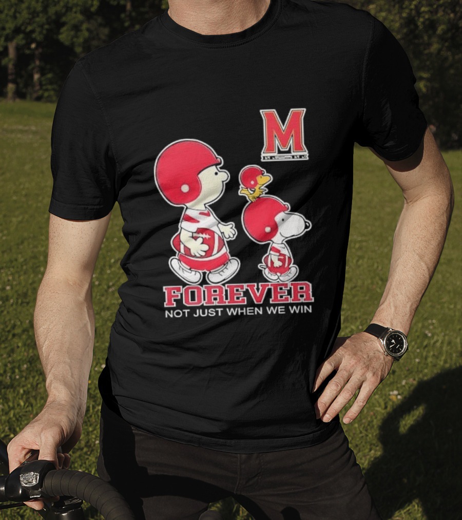 Charlie Brown And Snoopy Forever Loyalty Maryland Terrapins Fan T-Shirt