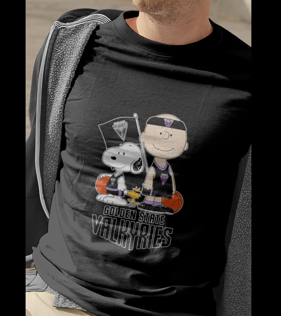 Golden State Valkyries Charlie Brown Snoopy WNBA Basketball T-Shirt