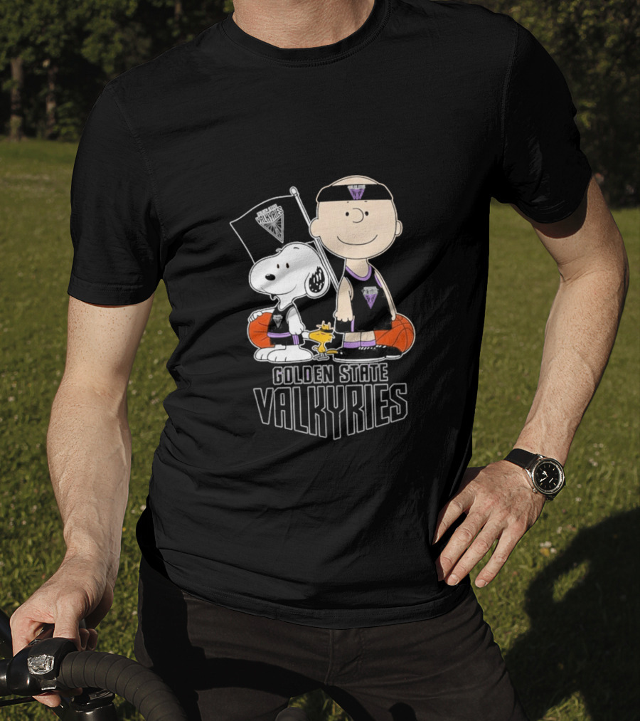 Golden State Valkyries Charlie Brown Snoopy WNBA Basketball T-Shirt