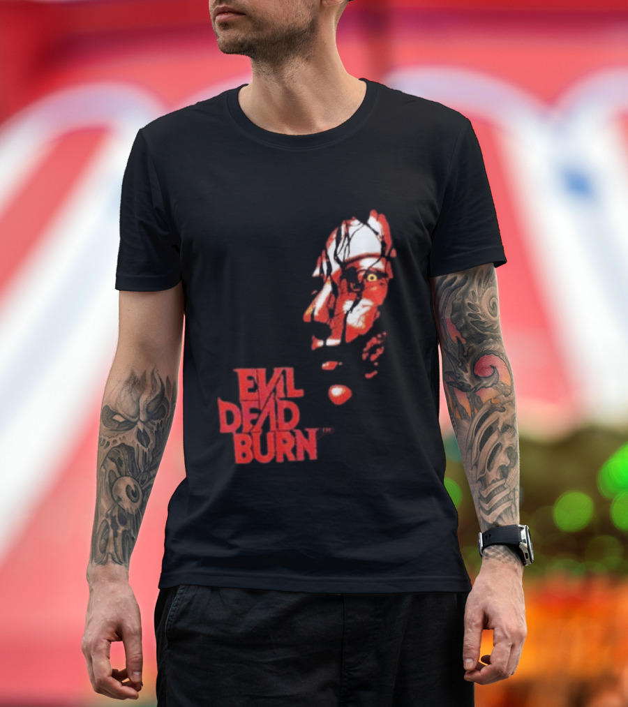 Halloween Horror Nights 2026 Evil Dead Burn Face Red T-Shirt