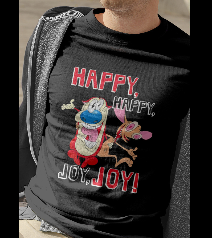 Happy Happy Joy Joy Ren Stimpy Characters T-Shirt