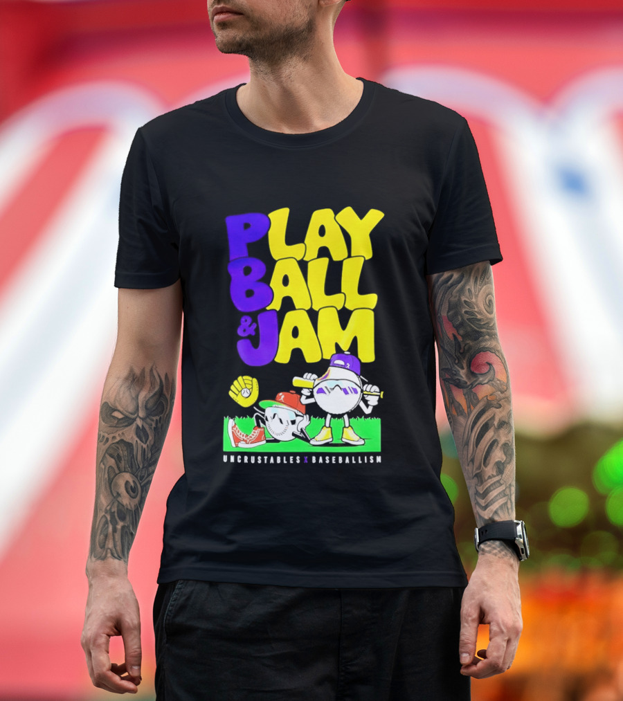 Play Ball Jam Uncrustables Baseball Fun T-Shirt