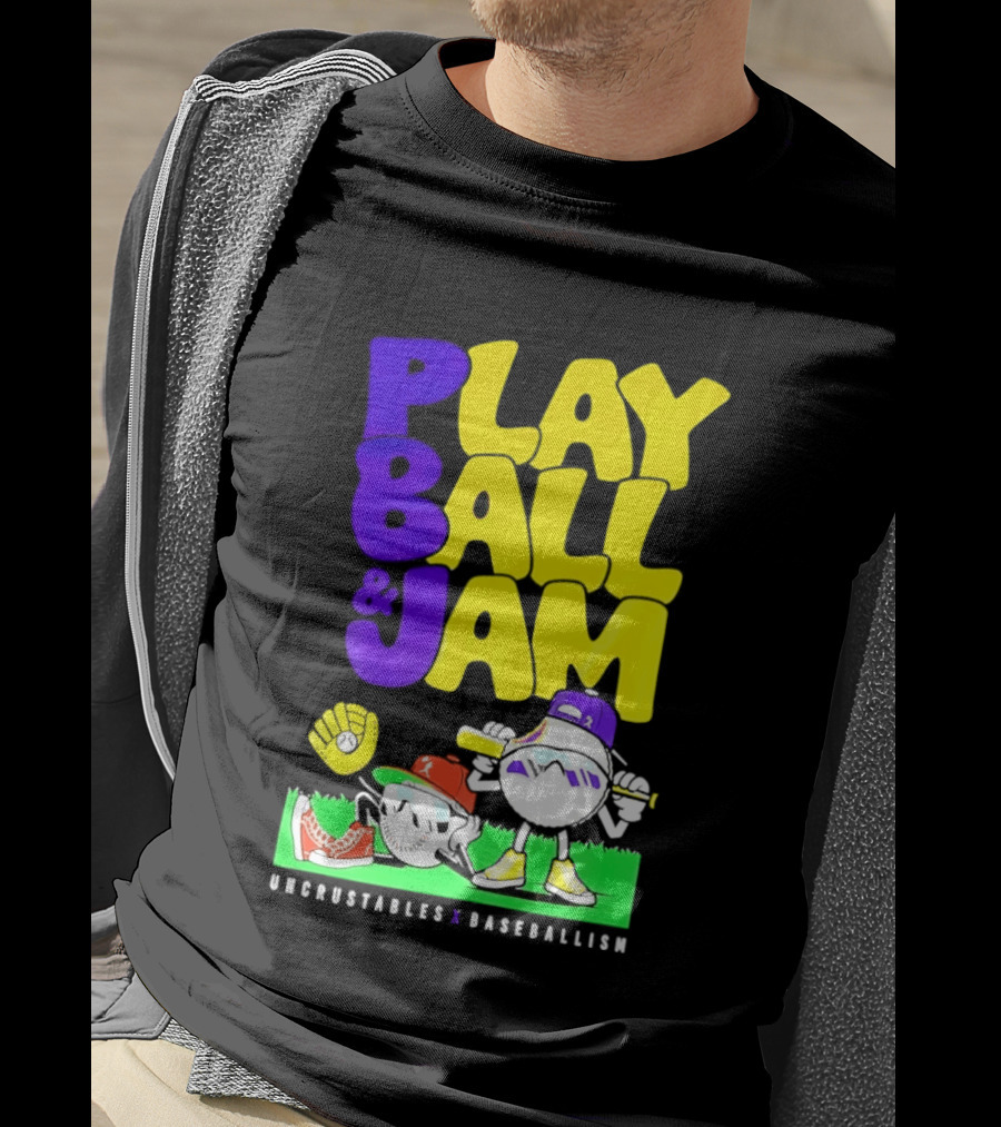 Play Ball Jam Uncrustables Baseball Fun T-Shirt