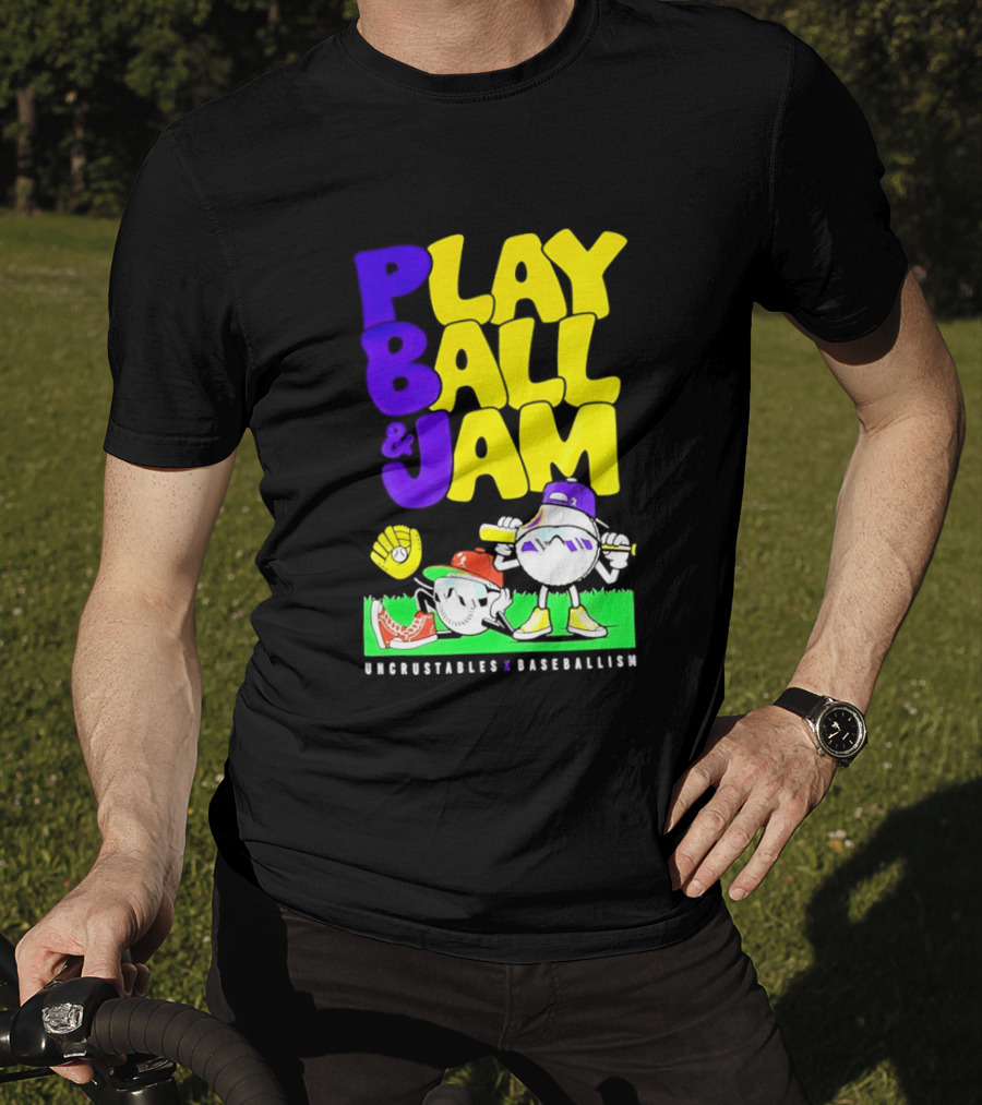 Play Ball Jam Uncrustables Baseball Fun T-Shirt