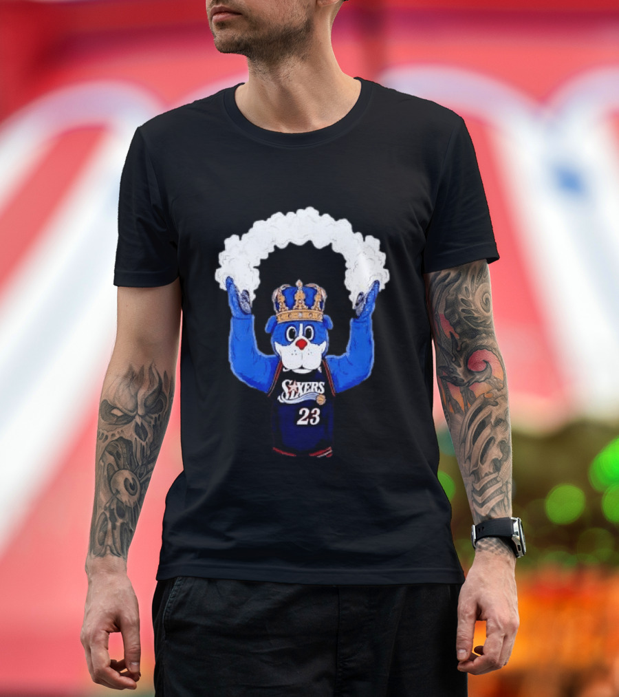 Philadelphia 76ers Franklin The Dog Mascot With Crown NBA 23 Play The Suns T-Shirt
