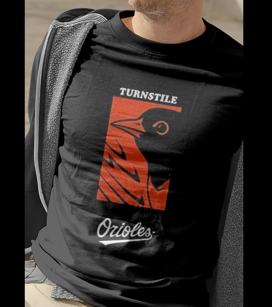 Turnstile Orioles Collaboration Bird Graphic Baltimore Team Merchandise T-Shirt