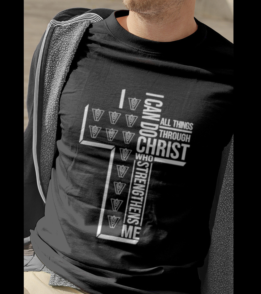 Vandegrift Crown Trio I Can Do All Things Through Christ Who Strengthens Me T-Shirt