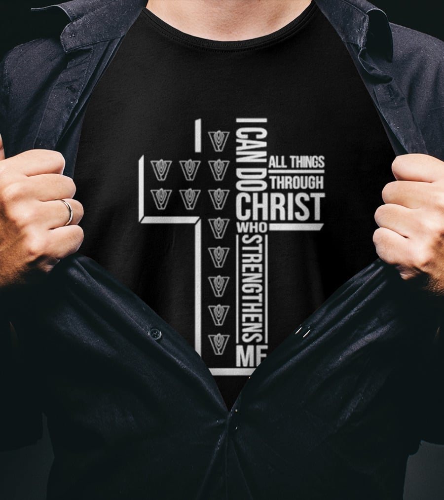 Vandegrift Crown Trio I Can Do All Things Through Christ Who Strengthens Me T-Shirt