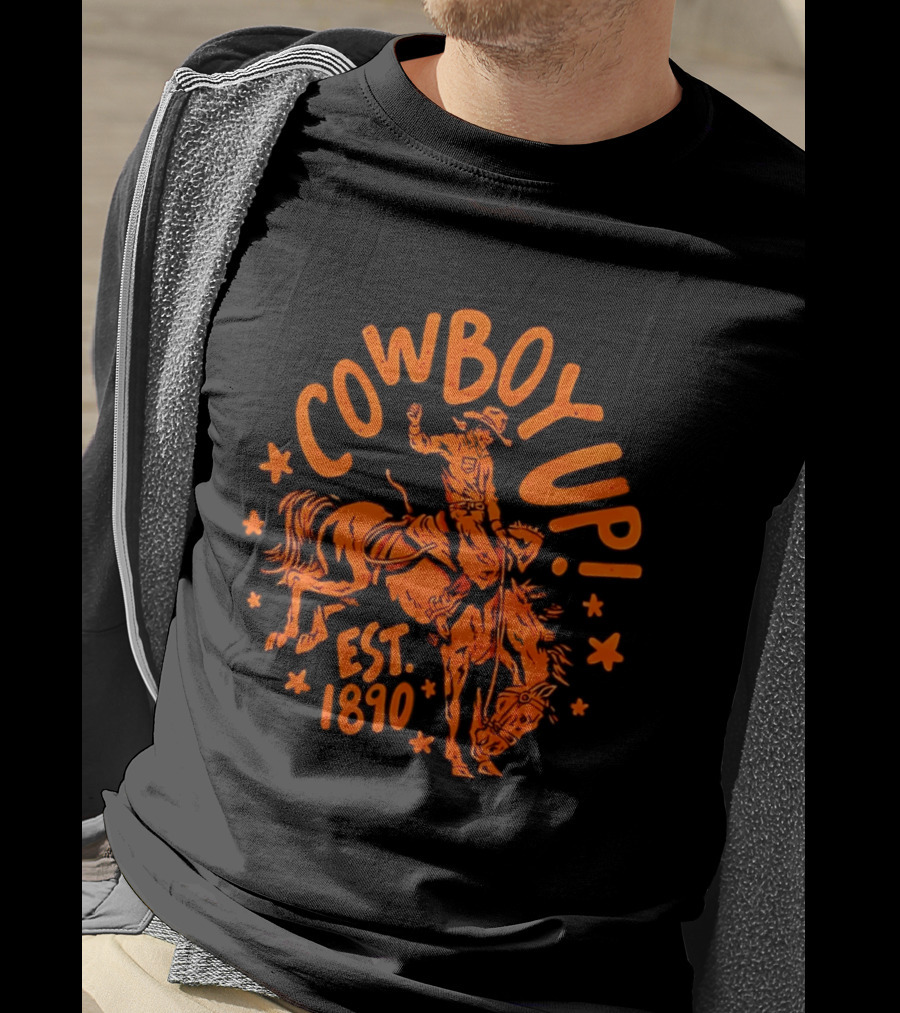 Cowboy Up Rodeo Bucking Bronco Est 1890 T-Shirt