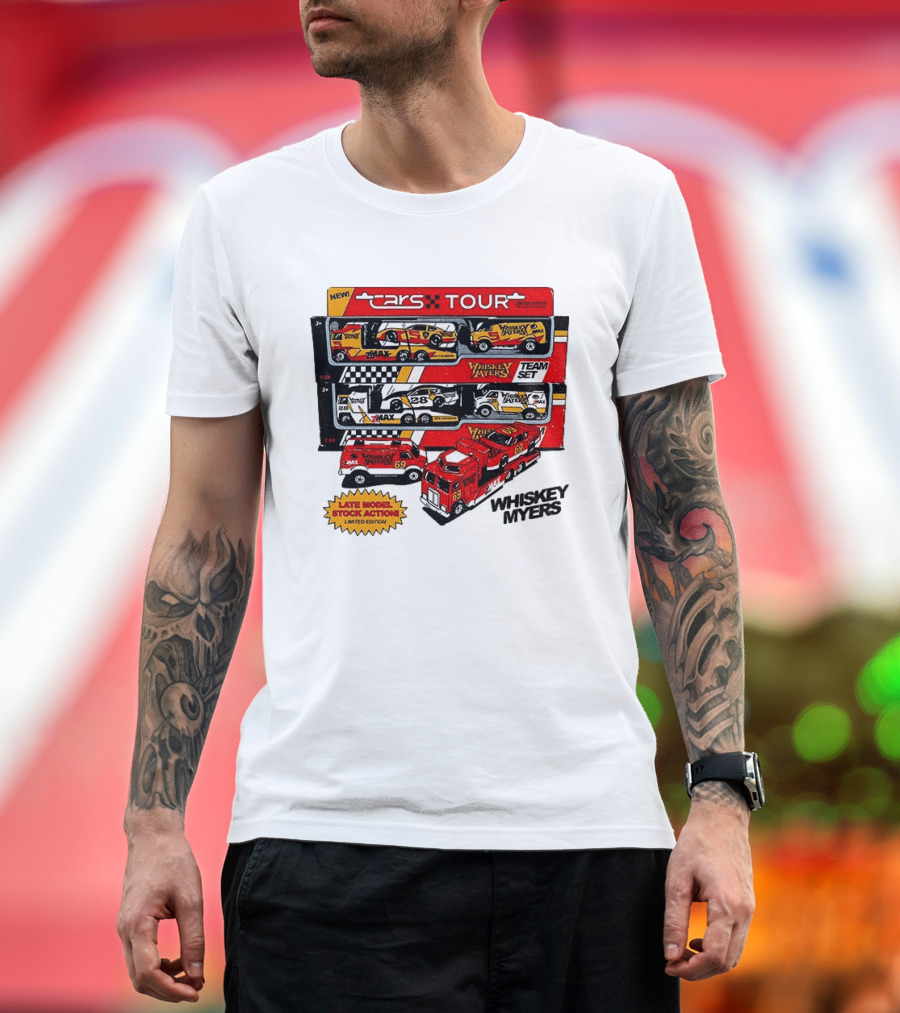 NEW Cars Tour Whiskey Myers Team Set Late Model Stock Action Limited Edition T-Shirt