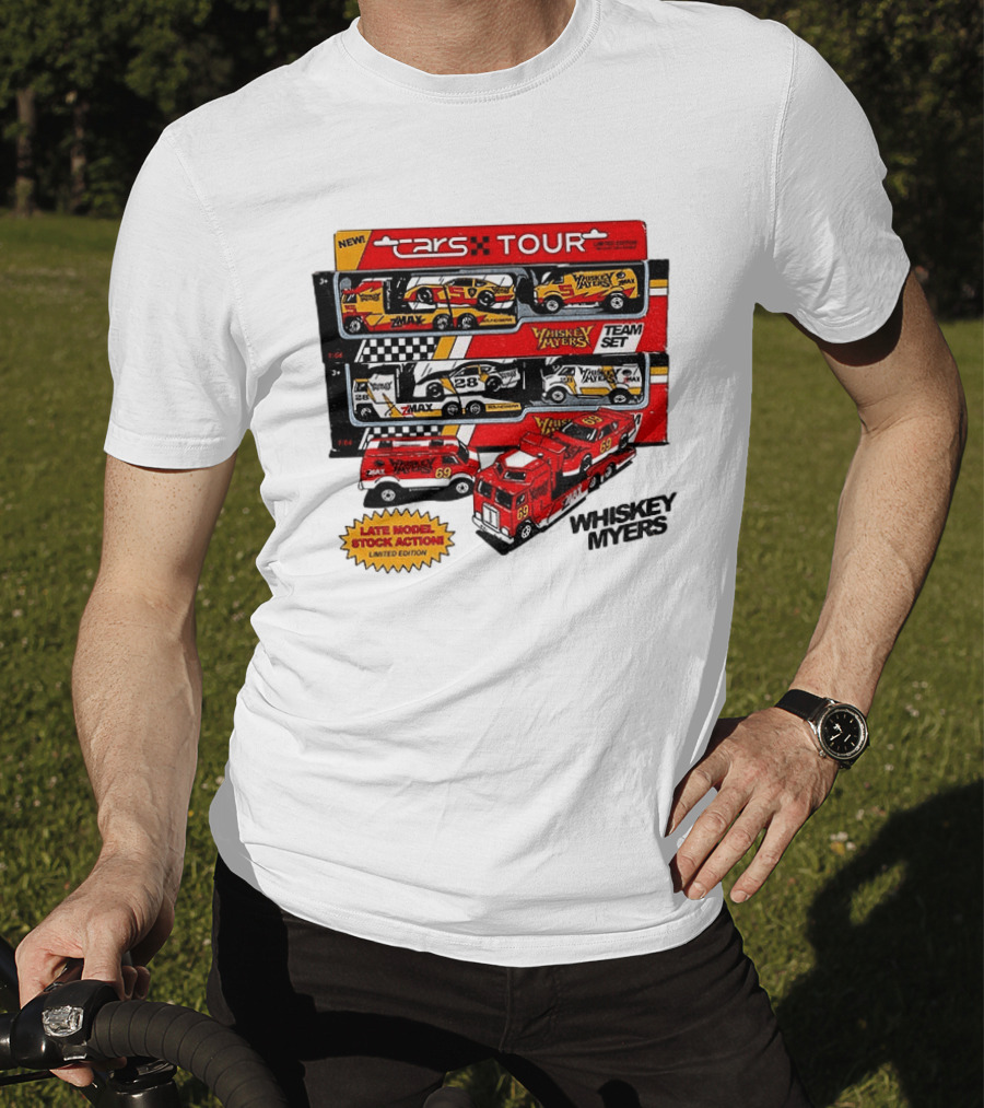 NEW Cars Tour Whiskey Myers Team Set Late Model Stock Action Limited Edition T-Shirt