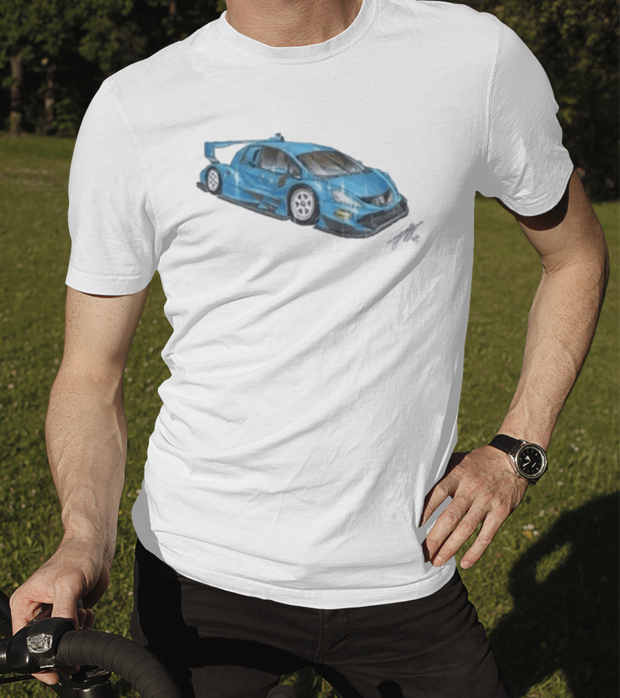 Grentperez Fig Blue Race Car T-Shirt