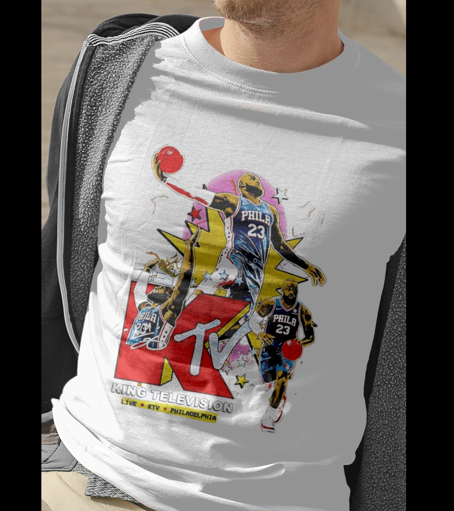 King Television Philadelphia 23 Philadelphia 76ers NBA KTV MTV Live T-Shirt
