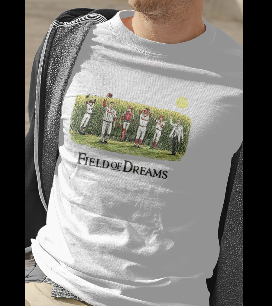 Philadelphia Phillies Baseball Go Phils Field Of Dreams Cornfield Players Scene T-Shirt