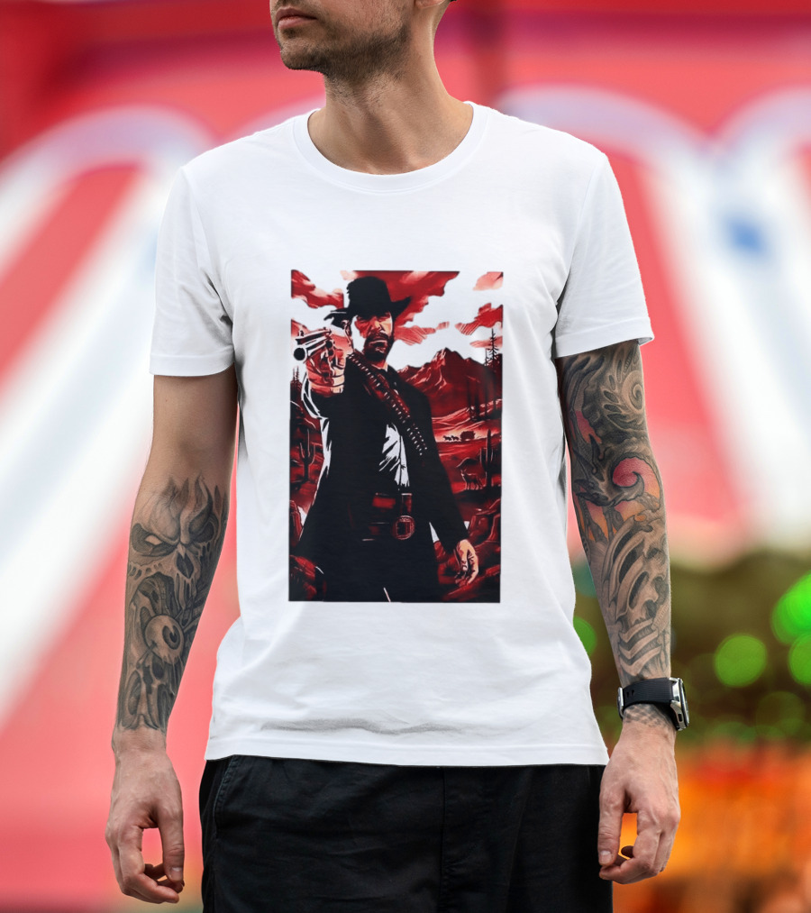 Red Dead Redemption 2 Cowboy Illustration Best Game Ever Made T-Shirt
