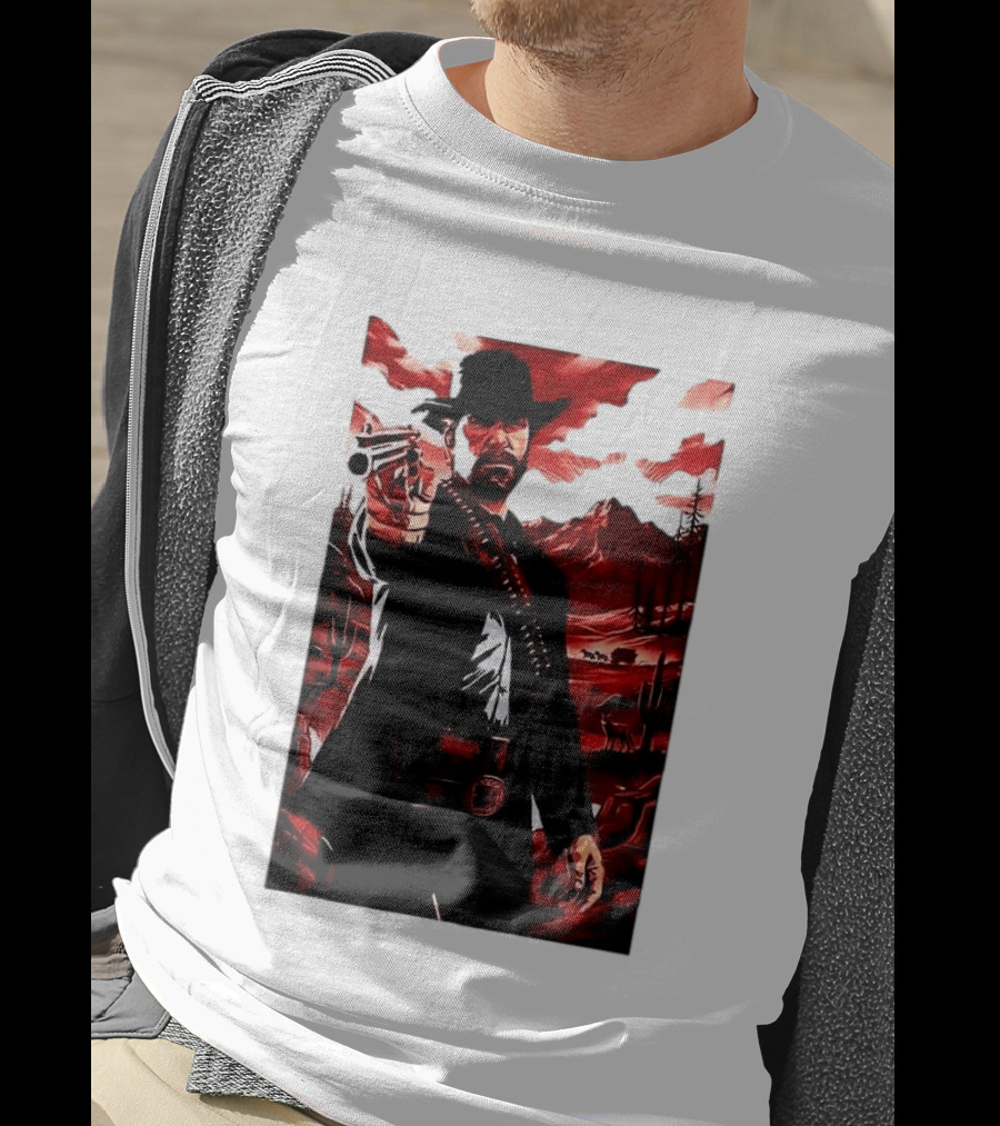 Red Dead Redemption 2 Cowboy Illustration Best Game Ever Made T-Shirt