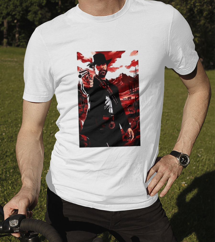 Red Dead Redemption 2 Cowboy Illustration Best Game Ever Made T-Shirt