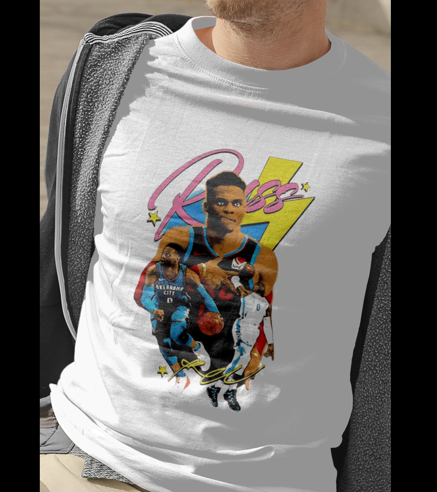 Russell Westbrook Oklahoma City Thunder NBA Russ Basketball Player Iconic Moments T-Shirt
