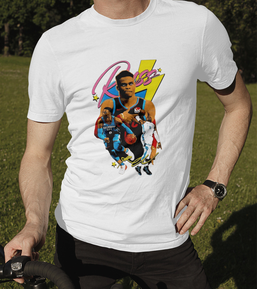 Russell Westbrook Oklahoma City Thunder NBA Russ Basketball Player Iconic Moments T-Shirt