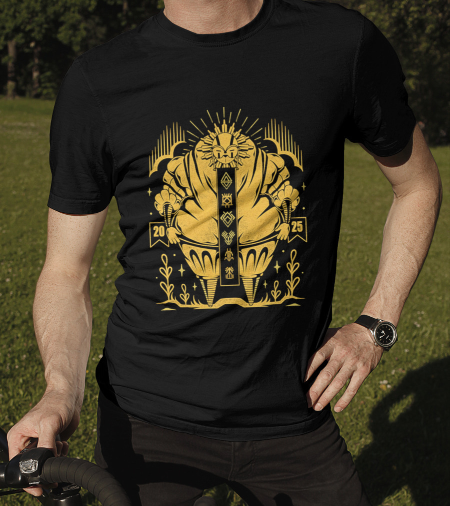 2025 Sun God Symbols Ornate Geometric Motif T-Shirt