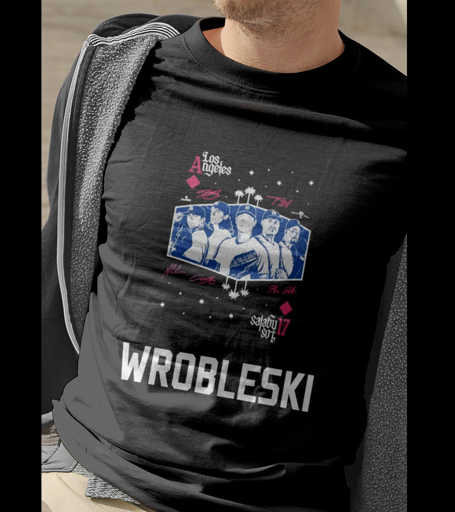 Los Angeles Dodgers 2026 Aces Wrobleski Team Players T-Shirt
