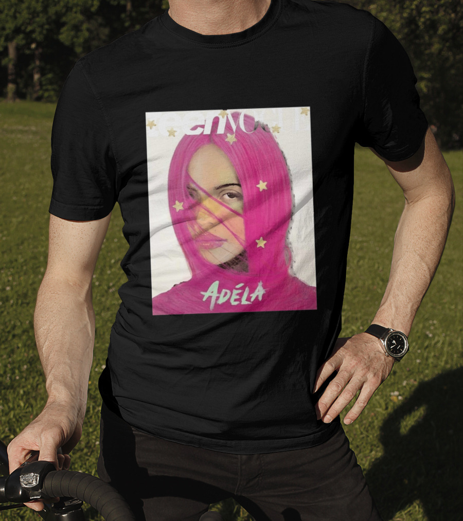 Teen Vogue Cover Adéla Pink Hair Star Accents T-Shirt