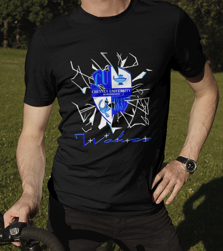 Cheyney University Pennsylvania 1837 Shattered Glass Wolves T-Shirt