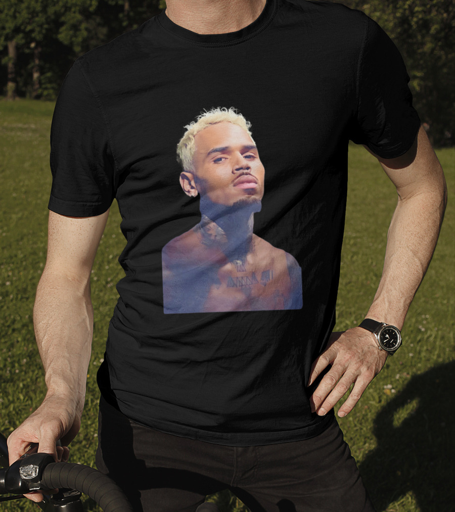 Chris Brown Blond Hair Tattoo T-Shirt